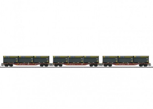 Three Type Sngss Container Transport Cars with WoodTainer XXL Containers