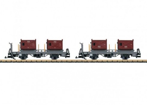 Car Set with Flat Cars for Containers