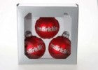 Christmas baubles large red