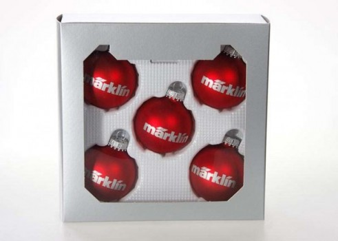 Christmas baubles small red