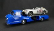 CMC Mercedes-Benz Racing Car Transporter "The blue Wonder" + 300 SLR 701 Dirty Hero ® Bundle